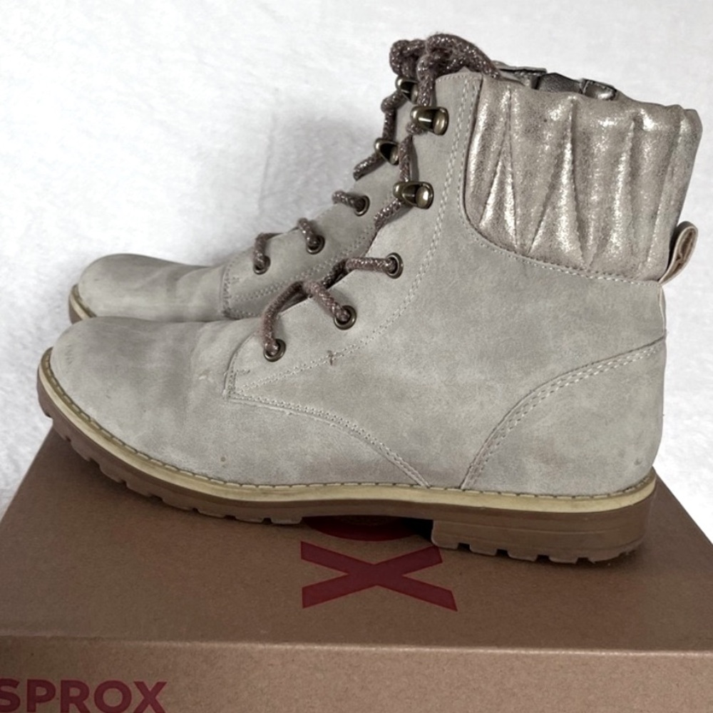 Sprox Girls Ulyana Faux Leather Shimmer Winter Booties